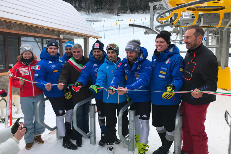 Inaugurazione seggiovia Nuova Tarvisio con nazionale azzurra di slalom