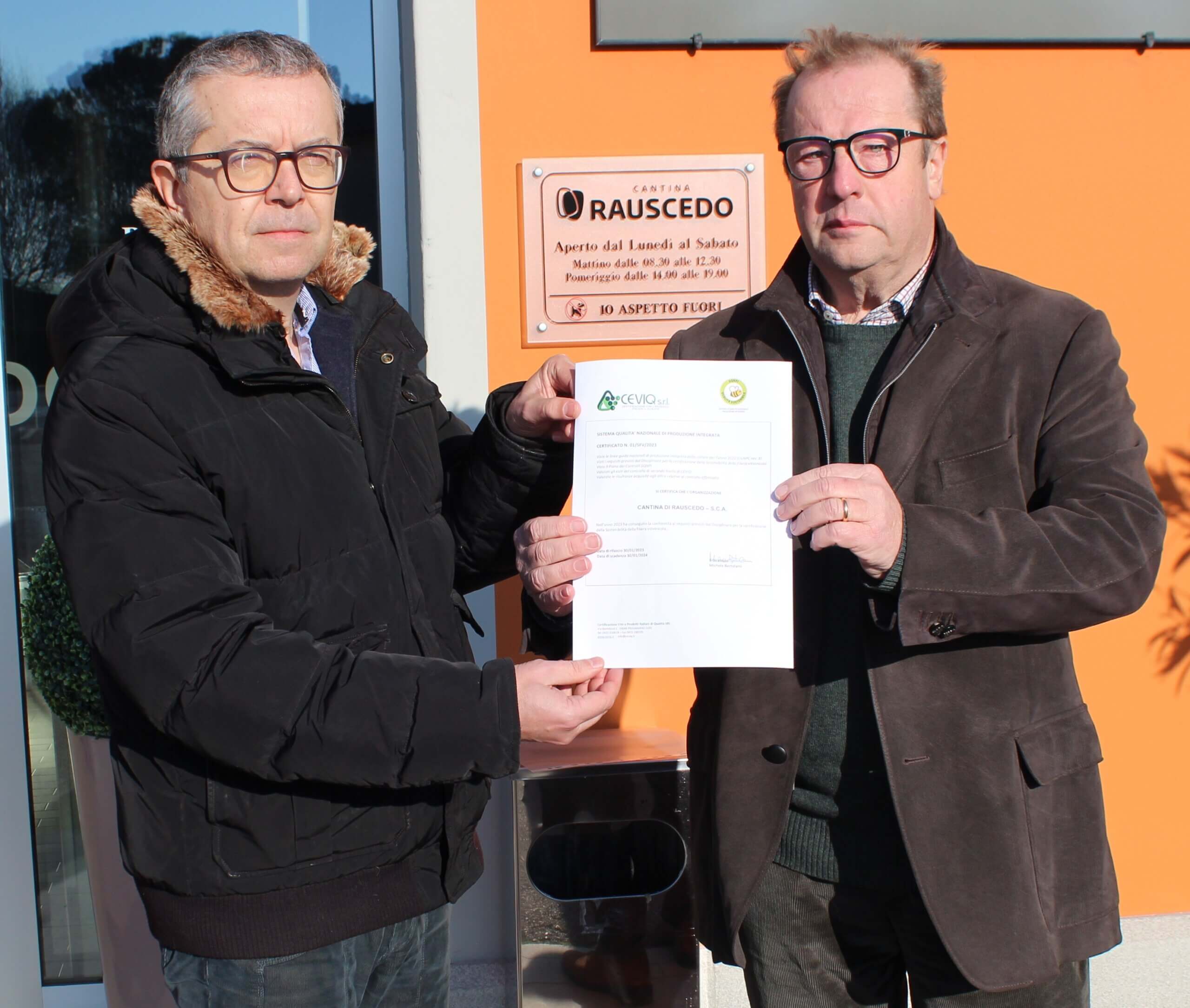 Cantina Rauscedo: prima certificazione regionale di Filiera Sostenibile con lo standard SQNPI